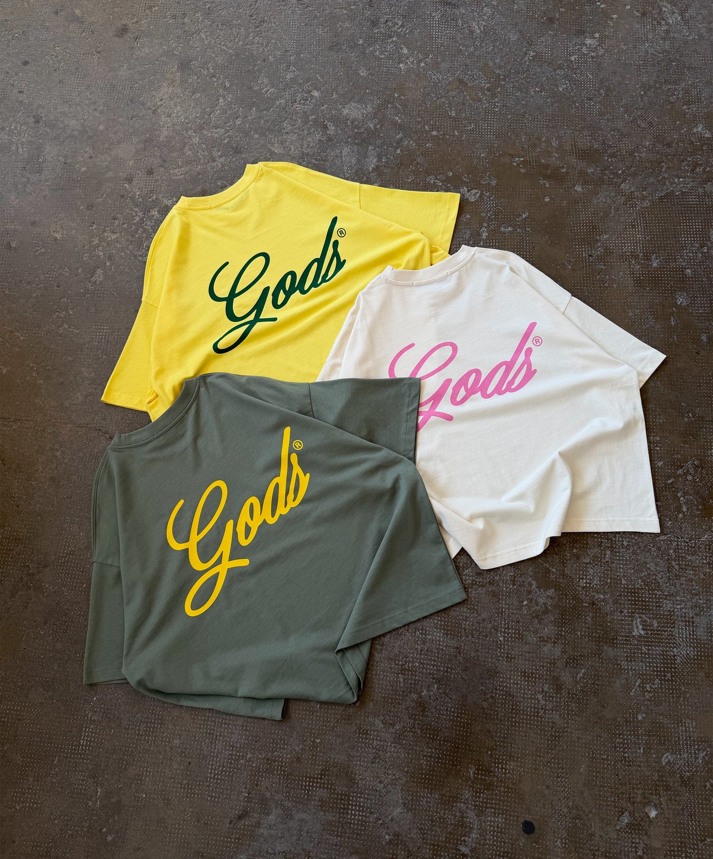 Script Boxy Tee Yellow