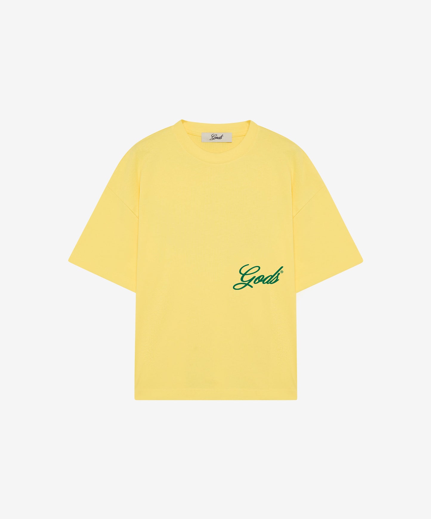 Script Boxy Tee Yellow